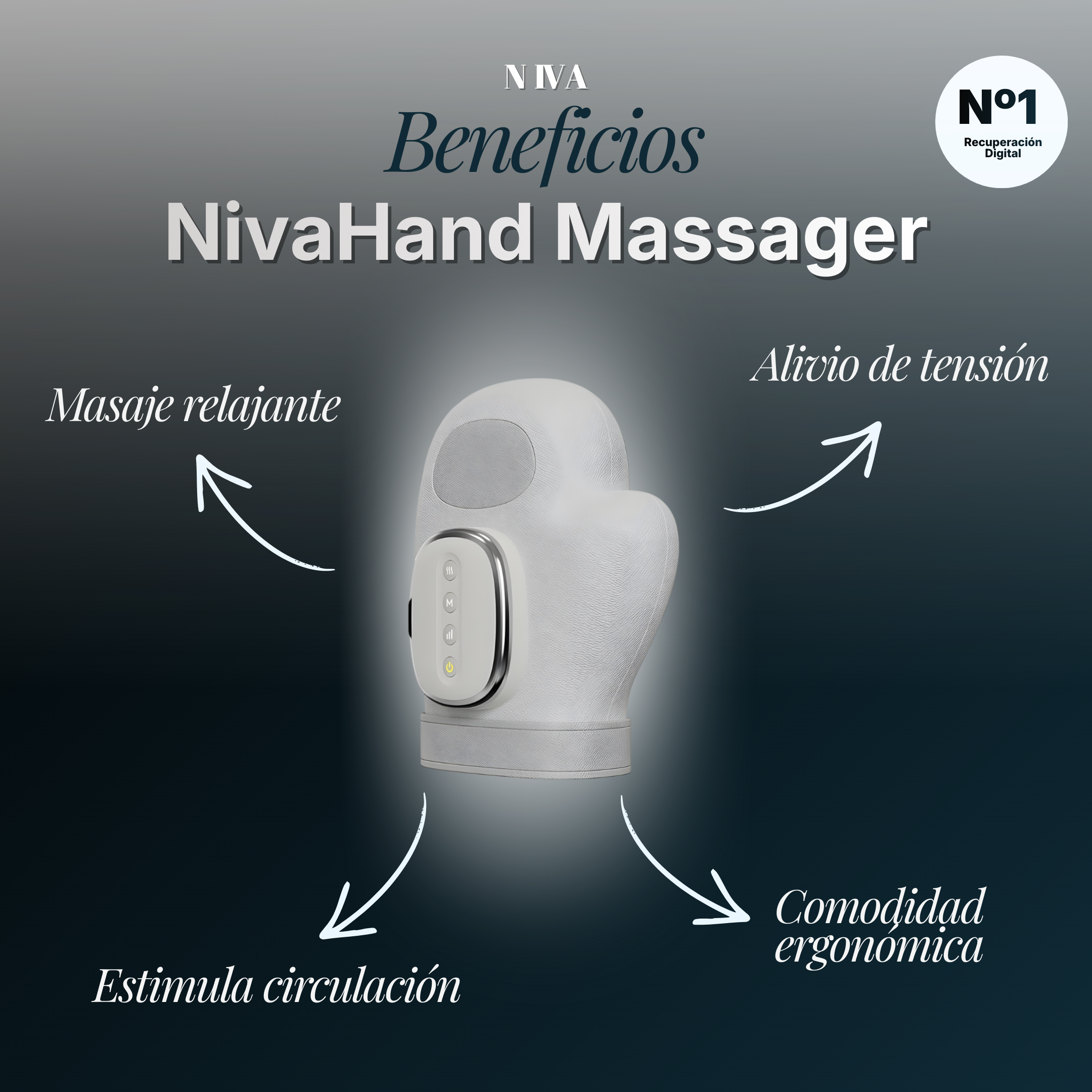 NivaHandMassager® Masajeador de Manos para Relajación y Recuperación