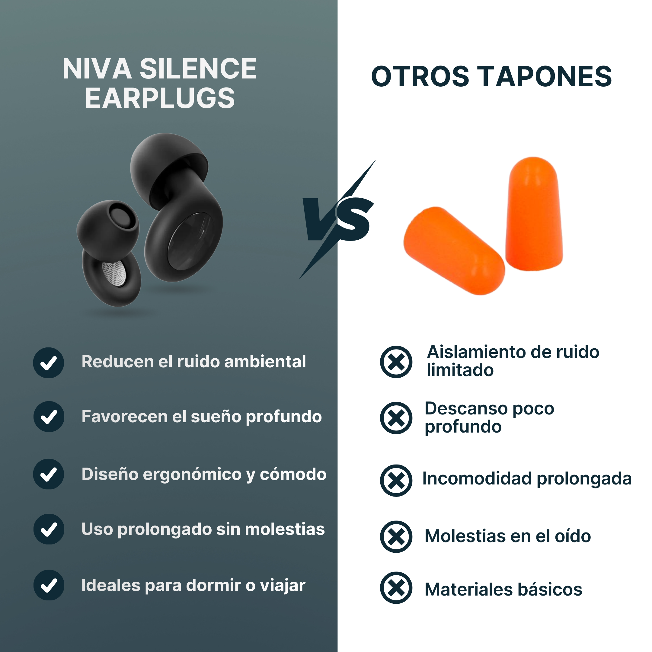 NivaSilenceEarplugs® Tapones para Descanso Profundo
