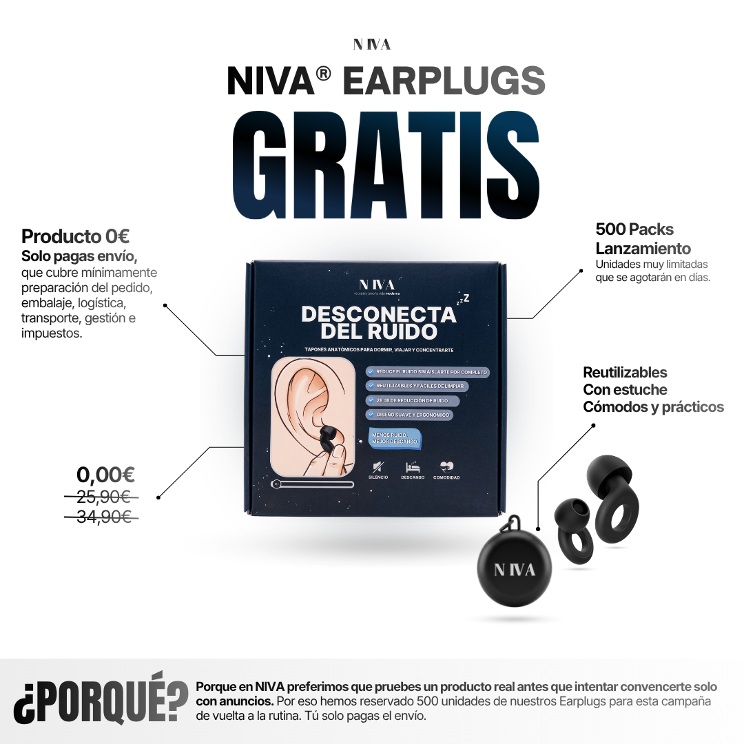 Niva Silence Earplugs® Tapones para Descanso Profundo