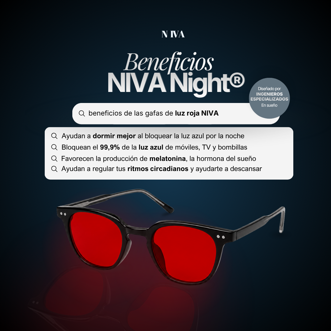 Niva Night Red® Gafas de Luz Roja con Protección contra Luz Azul