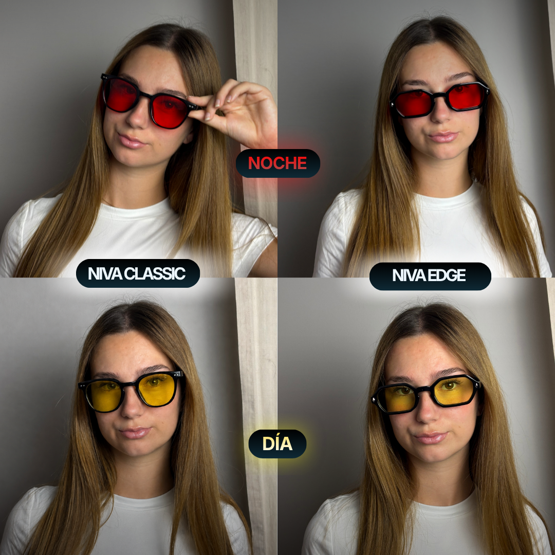 Niva Night Red® Gafas de Luz Roja con Protección contra Luz Azul