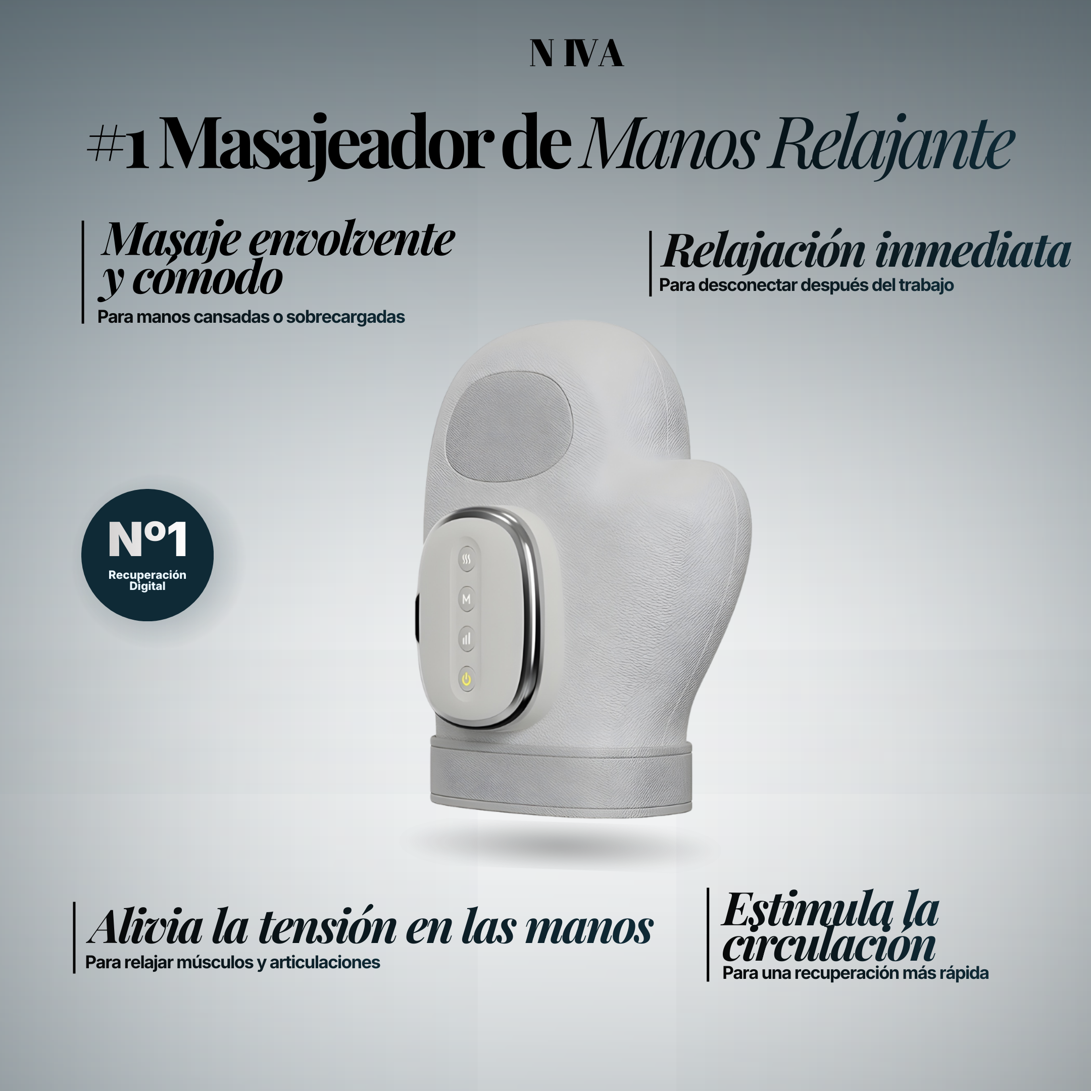 NivaHandMassager® Masajeador de Manos para Relajación y Recuperación
