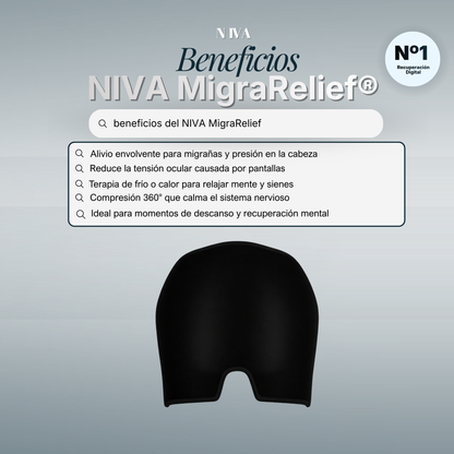 NivaMigraRelief® Gorro Terapéutico para Alivio de Migrañas