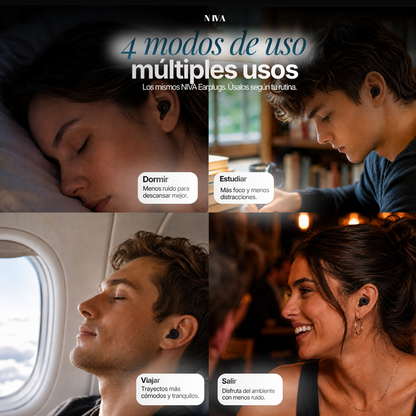 Niva Silence Earplugs® Tapones para Descanso Profundo