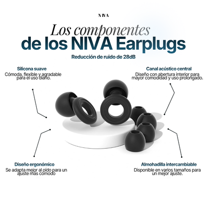 Niva Silence Earplugs® Tapones para Descanso Profundo