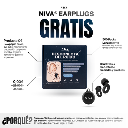 Niva Silence Earplugs® Tapones para Descanso Profundo