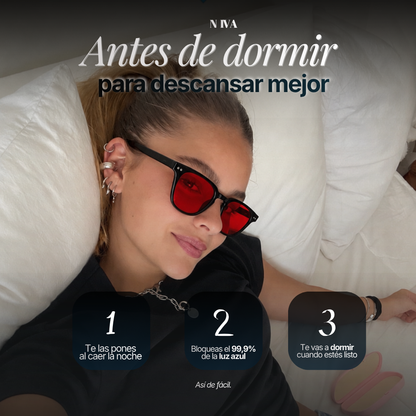 Niva Night Red® Gafas de Luz Roja con Protección contra Luz Azul